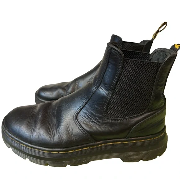 Dr. Martens Embury Chelsea Boots Black Leather Women’s 7 EU 38 Slip On Mens 6 - Picture 3 of 11
